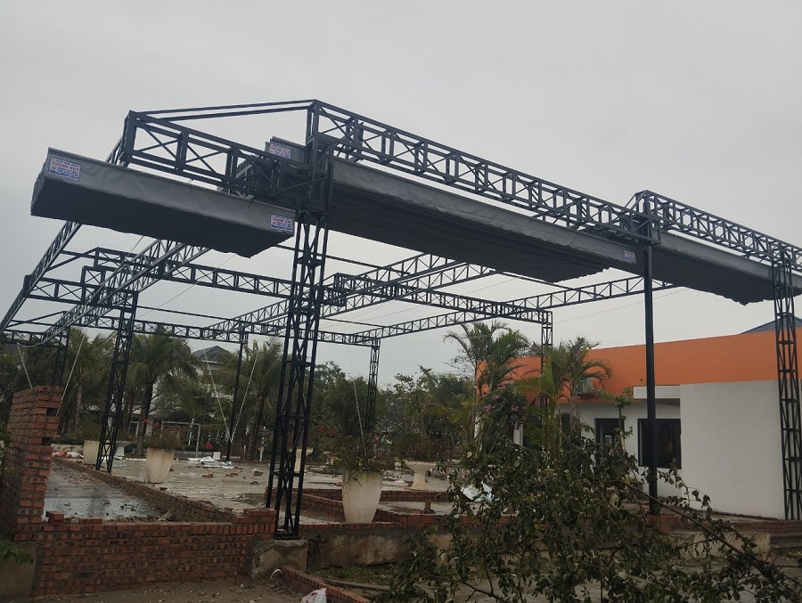 Báo giá mái xếp di động, mái hiên, bạt xếp lượn sóng mới nhất