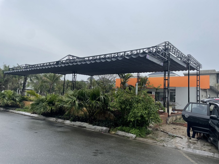 Báo giá mái xếp di động, mái hiên, bạt xếp lượn sóng mới nhất