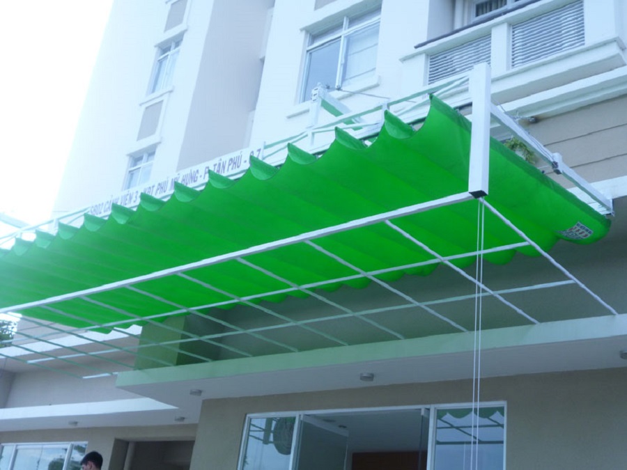 Nhận lắp đặt thi công bạt mái hiên đẹp che nắng che mưa